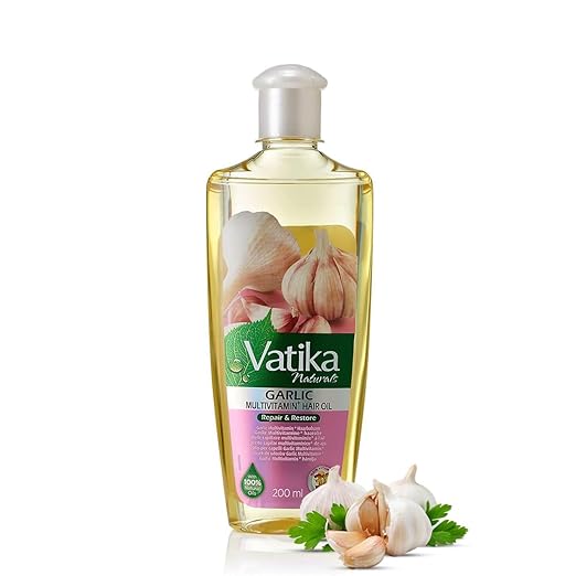 Dabur Vatika Imported Garlic Enriched Hair Oil For Promotes Natural Hair Growth Hair Oil (200 Ml)