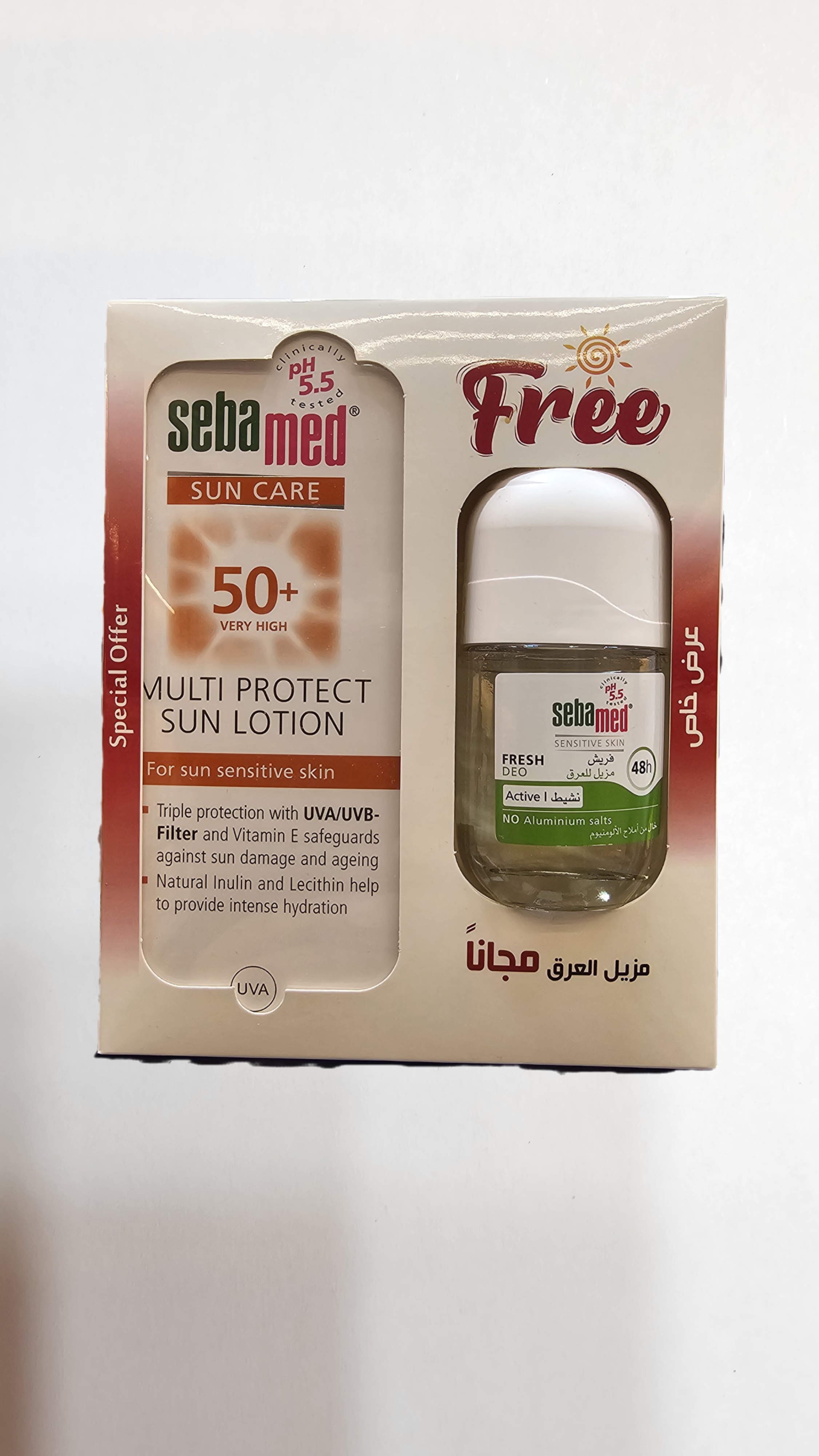 Sebamed 50+ sunblock + dudrent 
