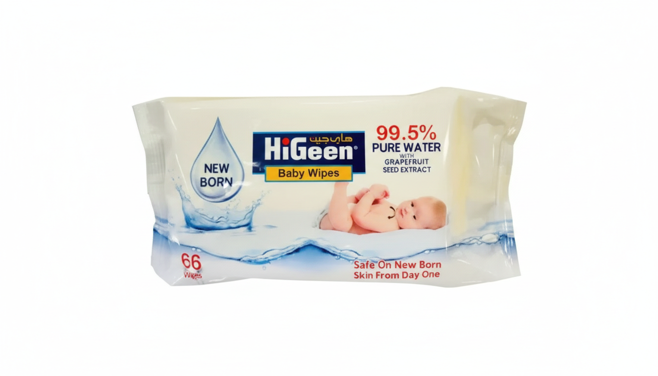 HiGeen Pure Water 66 Baby Wipes