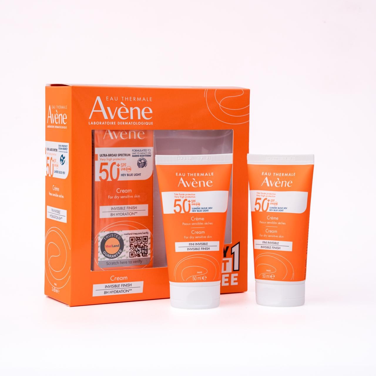 Avene Sunblock Cream SPF50+ Invisible 1+1 Offer