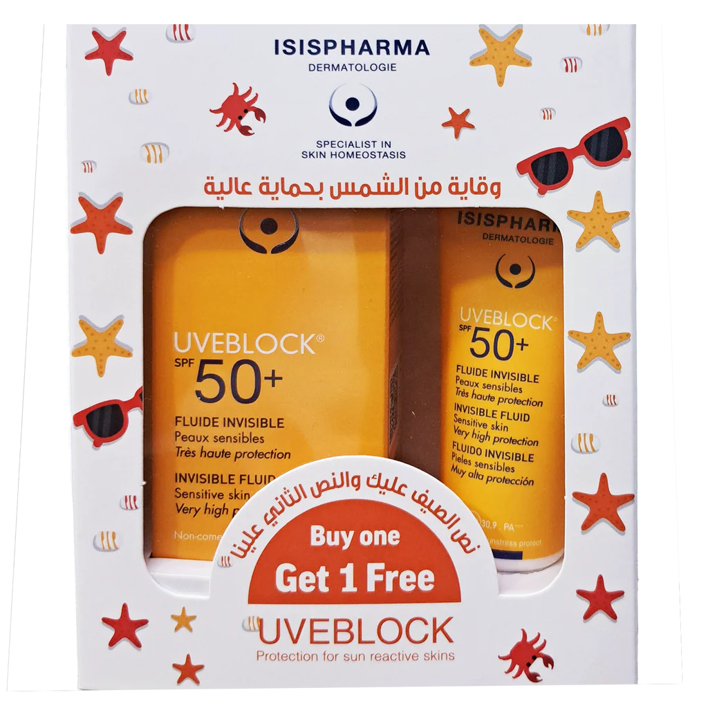 UVEBLOCK SPF 50+ FLUID 40ml DUO PACK