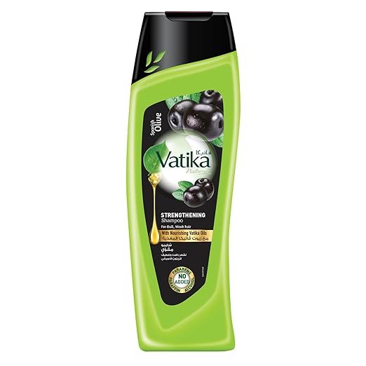 Vatika Naturals Spanish Olive Strengthening Shampoo 400ml | Moisture Soft Hair | For Dull and Weak Hair