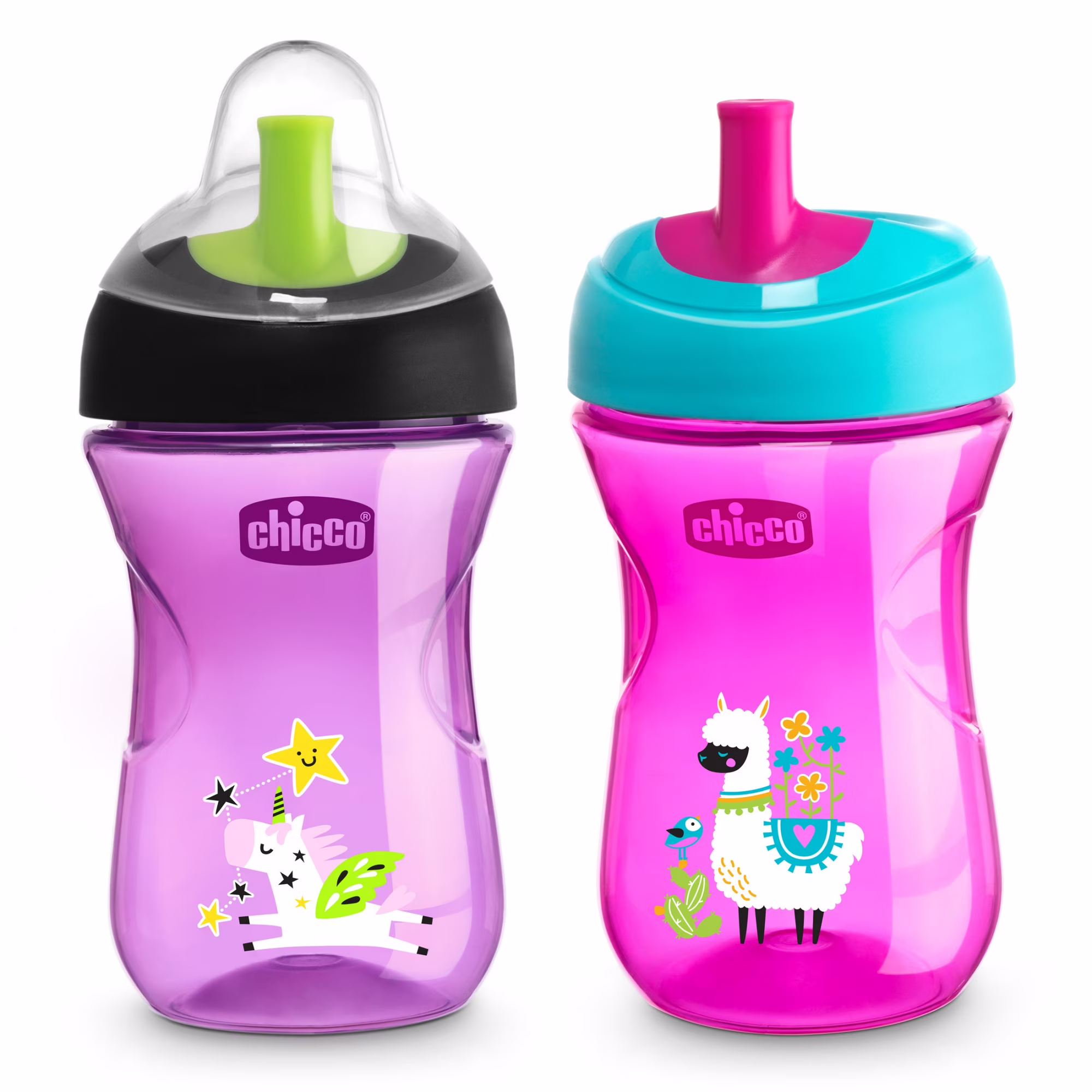 Chicco Sport Spout Trainer Sippy Cup Pink/Purple, 9m+ 9oz (2pk)