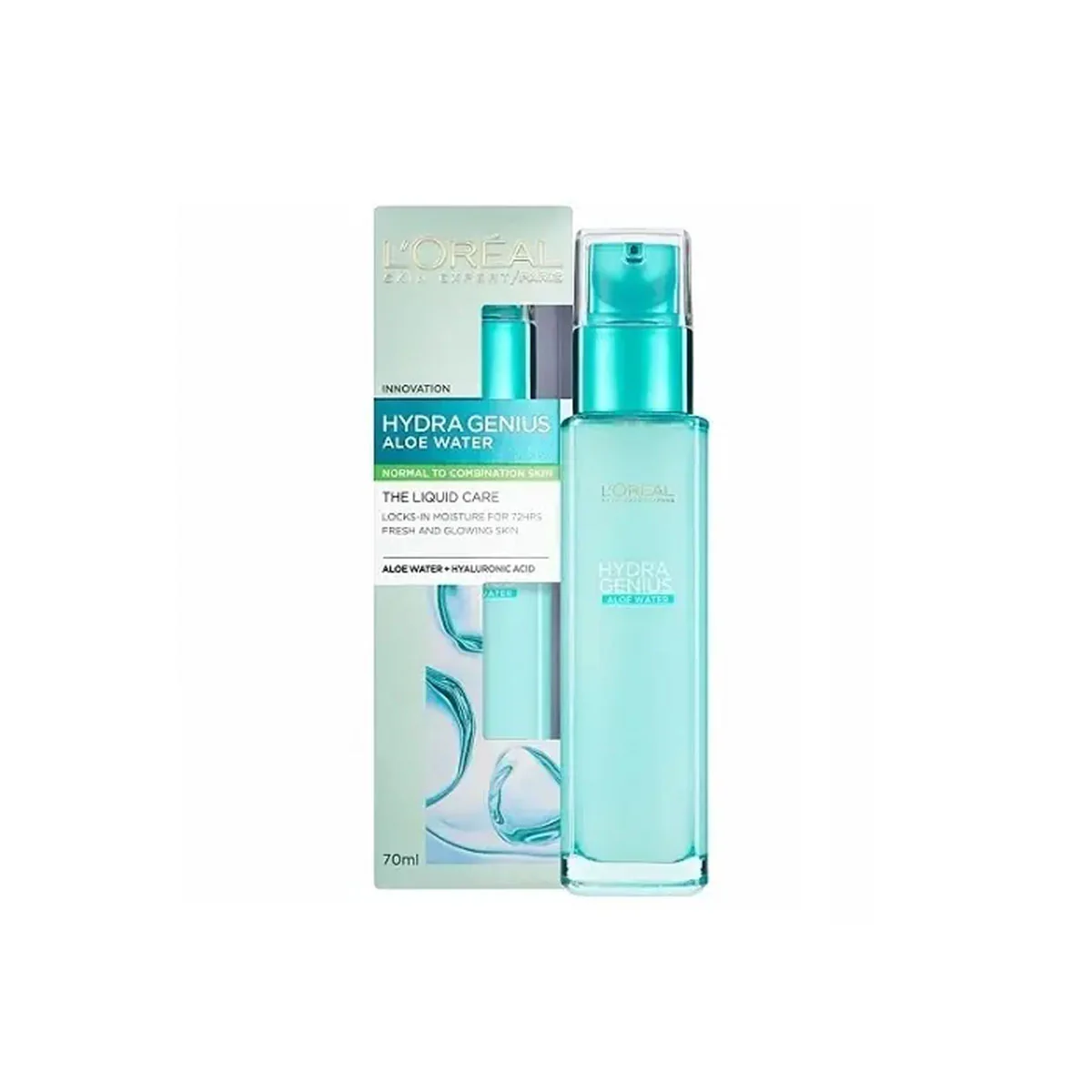 Loreal Hydra Genius Aloe Water Liquid Moisturiser Normal To Combination Skin 70ml