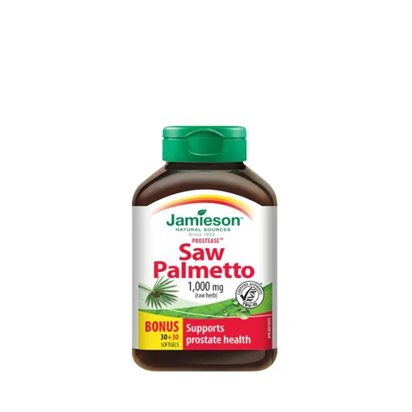Jamieson Prostease Saw Palmetto (Supports Prostate Health) 1000MG 60 SOFTGELS