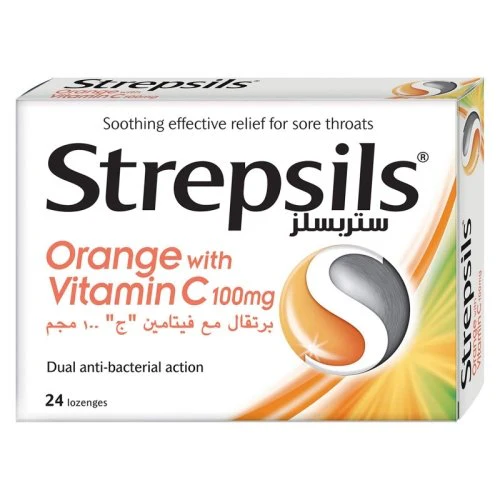 strepsils orange with vitamin c 100mg