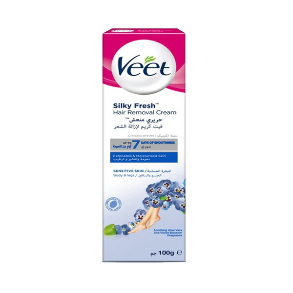 Veet Silky Fresh Hair Removal Cream Sensitive Skin 100g