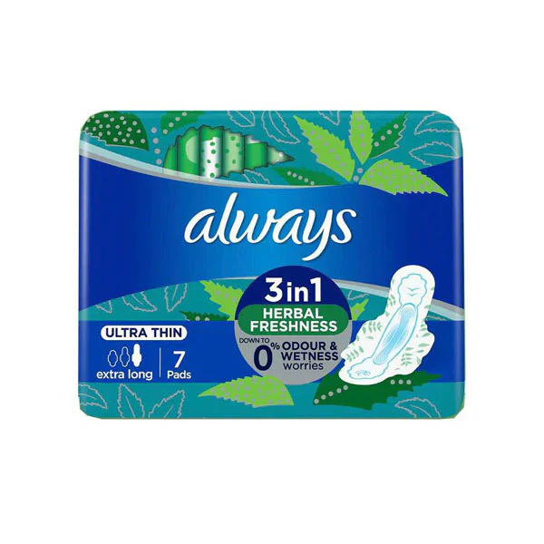 Always pads -  صحية طويلة للغاية برائحة المنعشة 