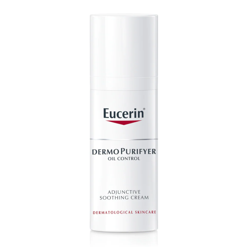 Eucerin DermoPurifyer Adjunctive Soothing Cream 50ml مرطب للبشرة الحساسة المعرضة لحب الشباب