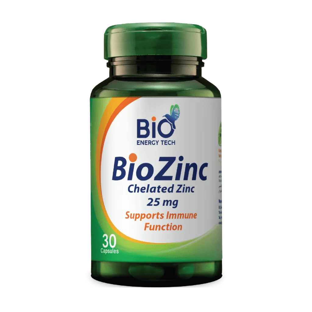 Bio Zinc – High Absorption Zinc Supplement 25 mg | Immune & Skin Support | 30 Capsules | Halal
