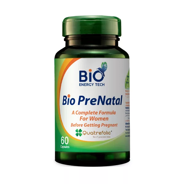 Bio PreNatal | Complete Preconception Multivitamin with Quatrefolic , Iron & Minerals | 30 Capsules | Halal Certified
