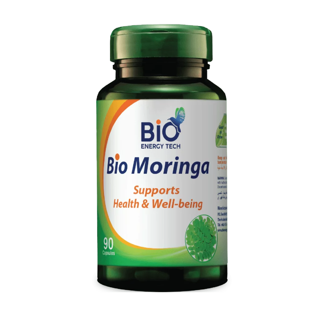 Bio Moringa–Moringa Leaf Capsules 500 mg | Natural Multivitamin for Energy, Immunity & Well-being | 90 Capsules | Halal Certified