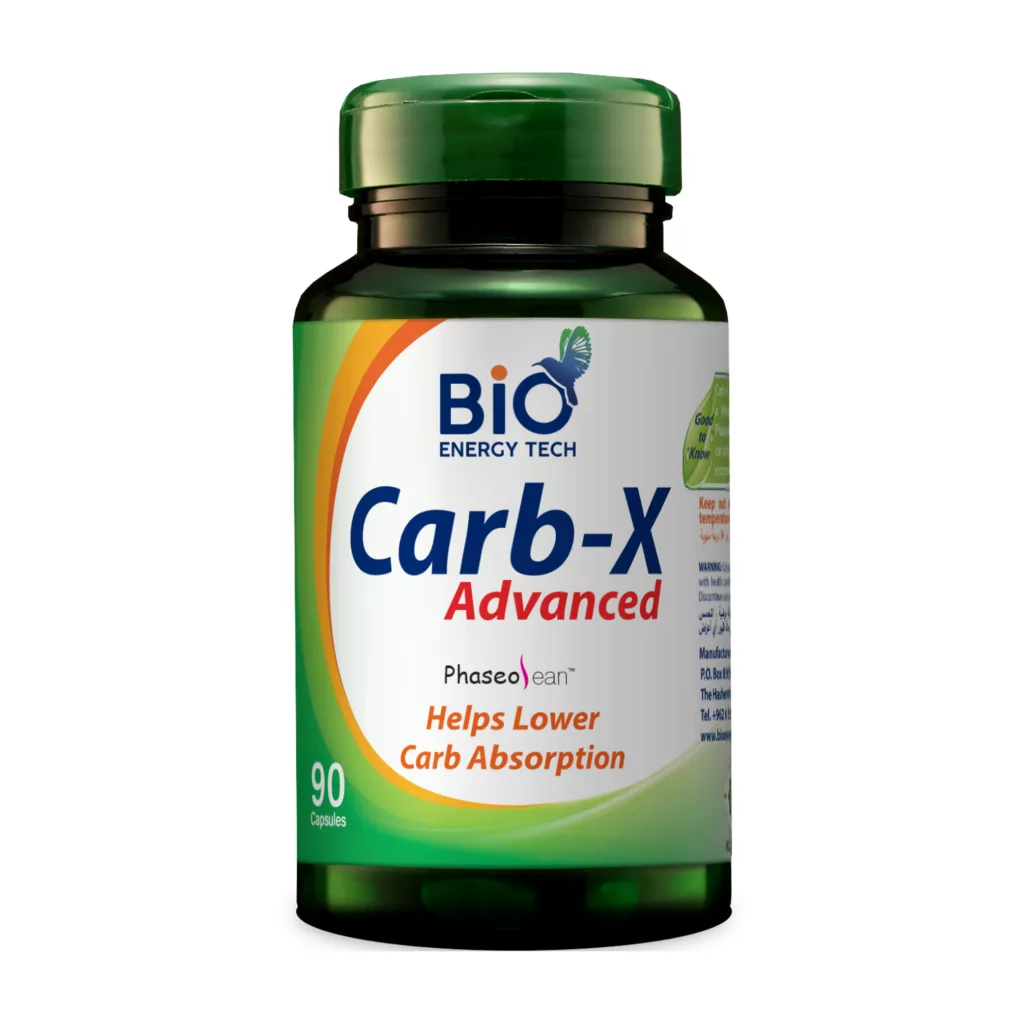 Carb-X Advanced | Natural Carb Blocker with White Kidney Bean Extract | Weight Management & Blood Sugar Support | 500 mg | 90 Capsules | Halal Certified