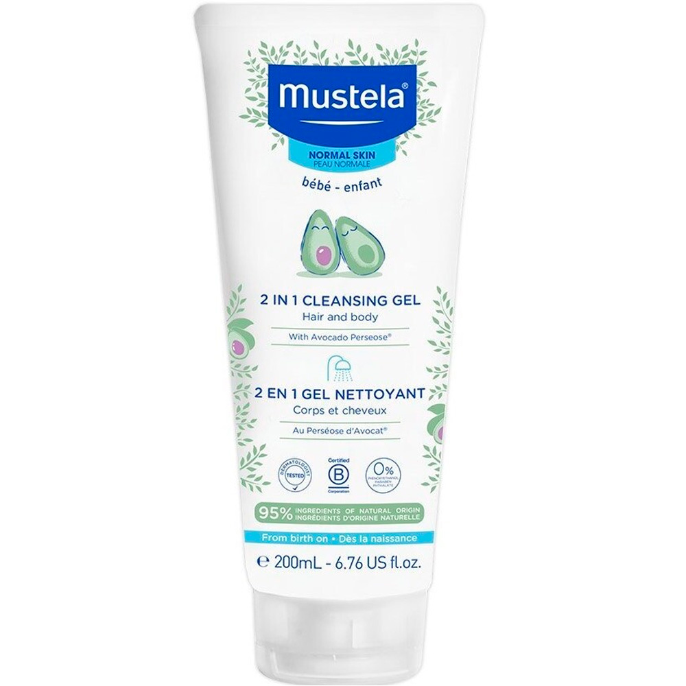 Mustela جل 2 في 1 غسول للشعر والجسم 2 في 1