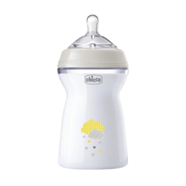 Chicco Natural Feeling Baby Bottle Fast Flow White 6M+ 330ml