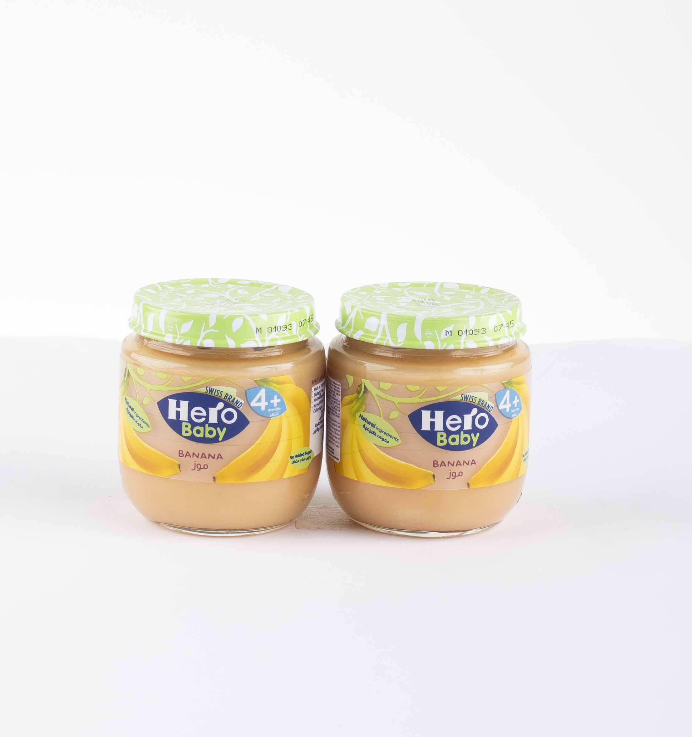 Hero baby banana jar food 125g