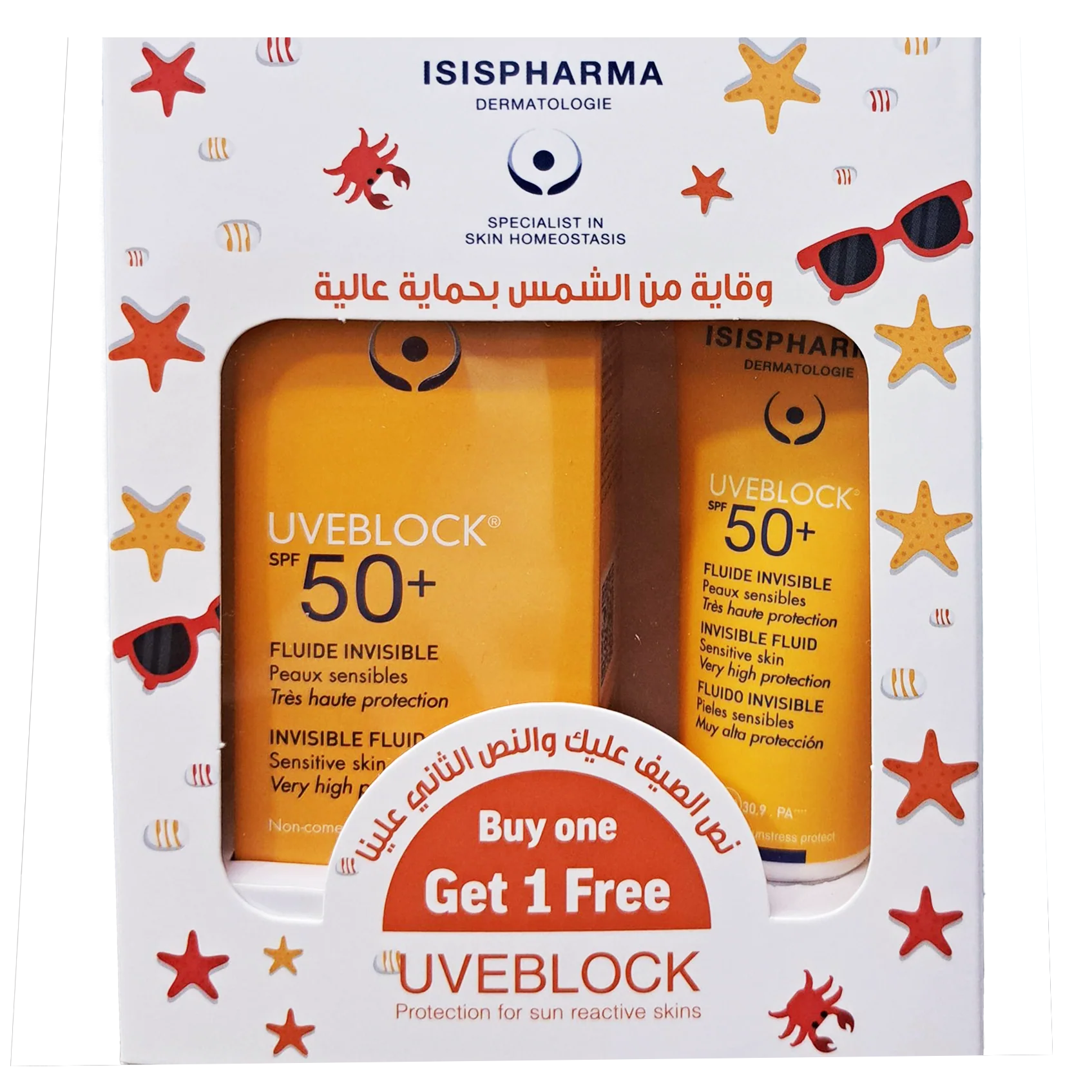 UVEBLOCK SPF 50+ FLUID 40ml DUO PACK