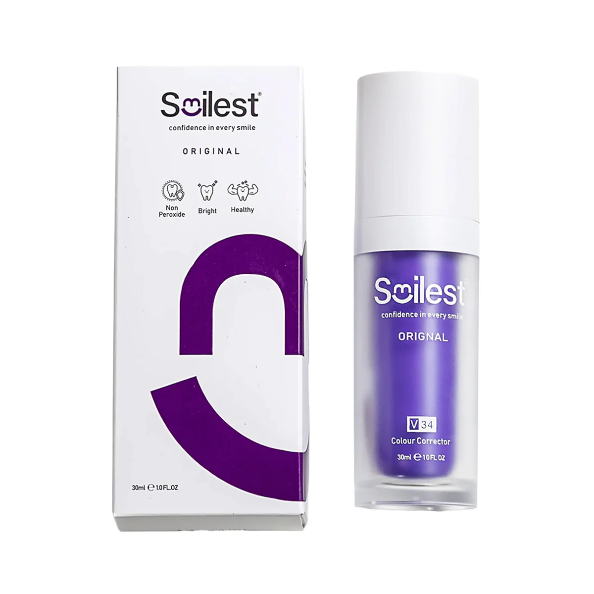Smilest V34 Colour Corrector Tooth Whitening Serum 30ml Original