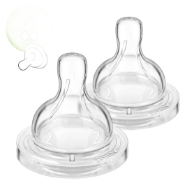 Philips Avent Classic Anti-Colic Slow Flow Teats 1M+ 2 Holes