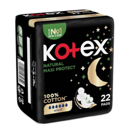 Kotex Natural Maxi Protect Night Pads 22 Pcs